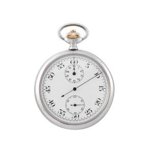 Relógio de Bolso Prata De Quartzo Fundo Branco