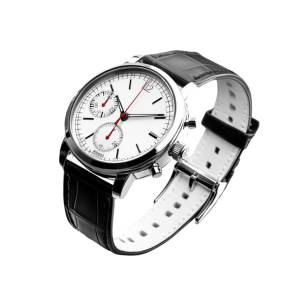 Relógio Prata Pulseiras em Couro De Quartzo